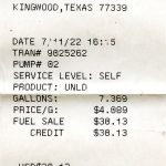 Gas Station Receipt
