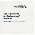 American Airlines In-Flight Napkin