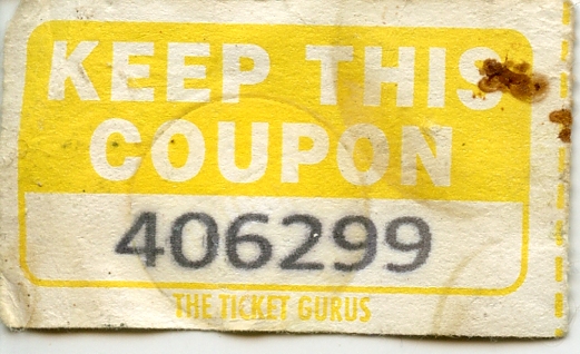 Raffle Ticket Stub